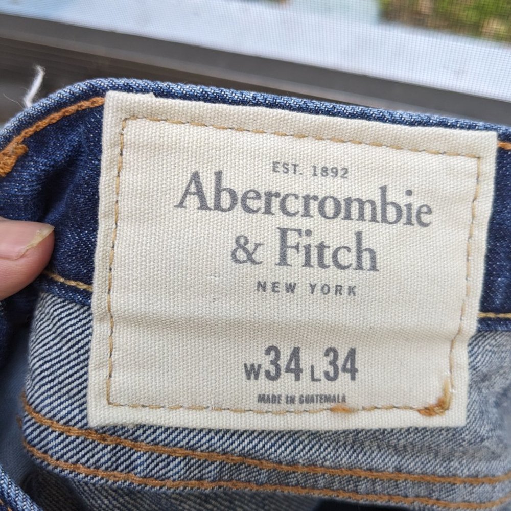 Abercrombie & Fitch Mens Jeans Boot Distressed 34 x34 - Picture 7 of 8